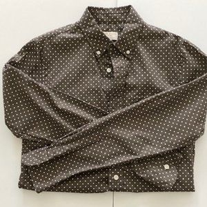 Club Monaco Men's polka dot long sleeve shirt